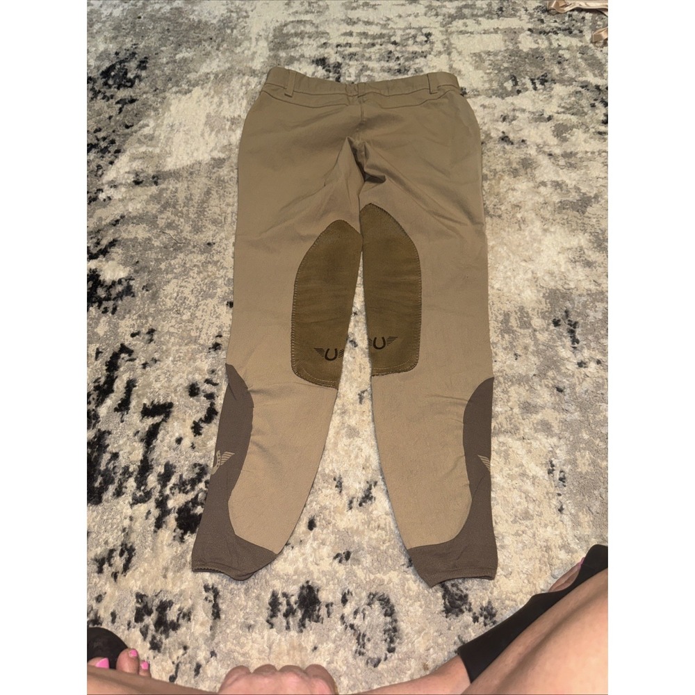 Tuffrider Sydney Womens Sz 28 Tan Beige Breeches Riding Pants Equestrian - Picture 4 of 6